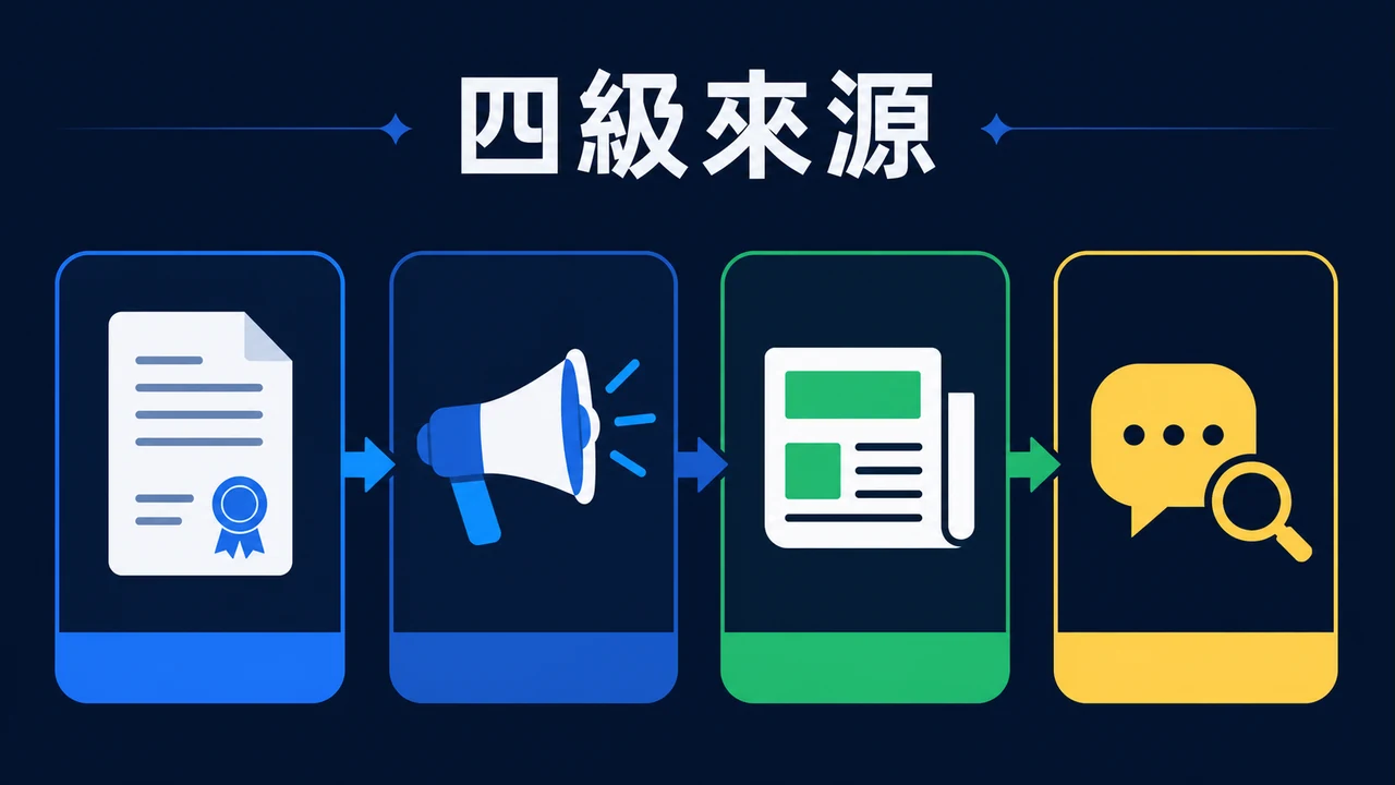 娛樂產業消息四級來源判讀圖